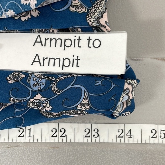 Boutique Romper Ruffled Sleeves Paisley Blue Size 1X - Picture 12 of 16